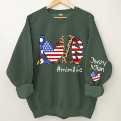 Lofaris America Flag Love Mimi Life And Kids CTH01 Sweatshirt