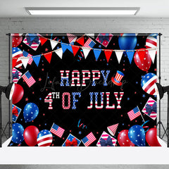 Lofaris American Flag Balloon Happy 4Th Of July Backdrop