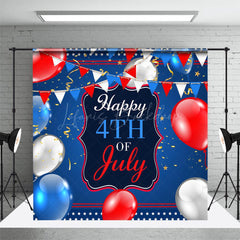 Lofaris American Flag Balloons Independence Day Backdrop