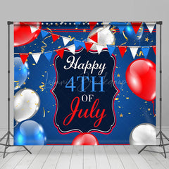 Lofaris American Flag Balloons Independence Day Backdrop