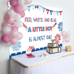 Lofaris American Flag Little Boy Baby Shower Party Backdrop