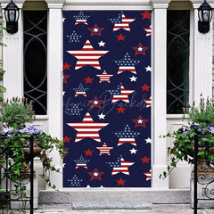 Lofaris American Flag Stars Door Cover For Independence Day