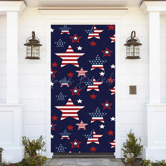 Lofaris American Flag Stars Door Cover For Independence Day