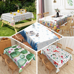 Lofaris American Flag Sunflower And Blue Sky Tablecloth