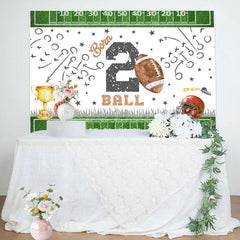 Lofaris American Football Turf Born 2nd Birthday Backdrop