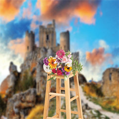 Lofaris Ancient Rocca Calascio Castle Ruins Photo Backdrop