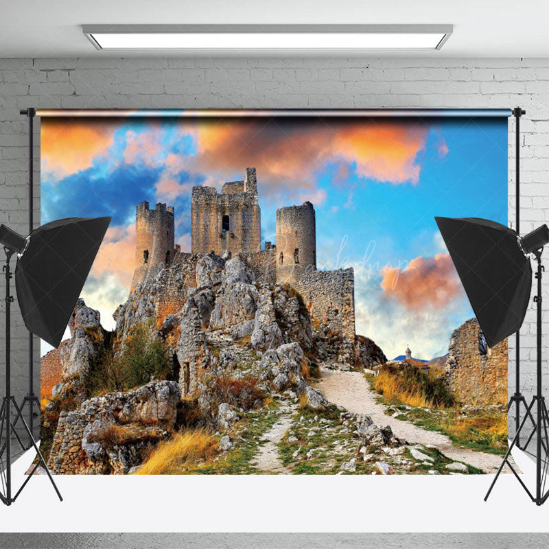 Lofaris Ancient Rocca Calascio Castle Ruins Photo Backdrop