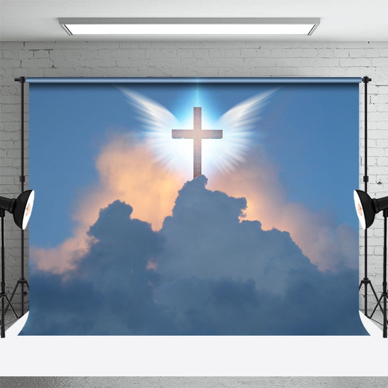 Lofaris Angel Wing Holy Light Cloud Heaven Memorial Backdrop