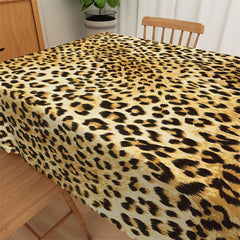 Lofaris Animal Print Wildlife Leopard Skin Brown Tablecloth