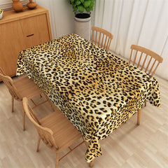 Lofaris Animal Print Wildlife Leopard Skin Brown Tablecloth