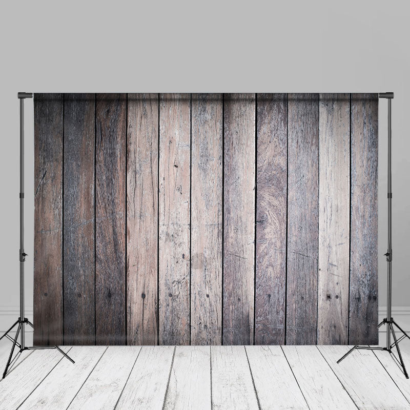 Lofaris Antique Gray Wood Wall Texture Photo Studio Backdrop