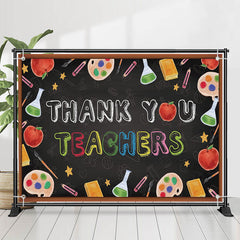 Lofaris Apple Blackboard Teacher Appreciation Week Backdrop