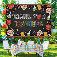 Lofaris Apple Blackboard Teacher Appreciation Week Backdrop