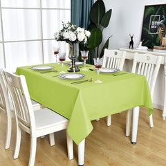 Lofaris Apple Green 150 GSM Polyester Rectangle Tablecloth