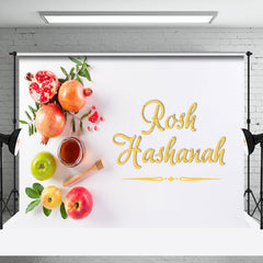 Lofaris Apple Pomegranate Honey Happy Rosh Hashanah Backdrop