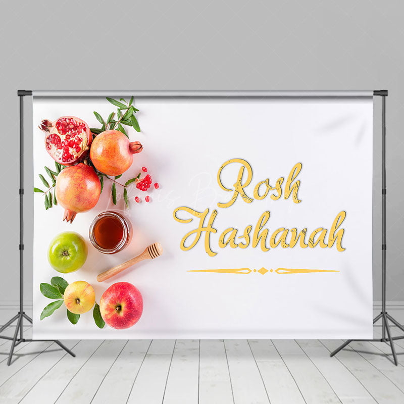 Lofaris Apple Pomegranate Honey Happy Rosh Hashanah Backdrop