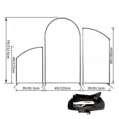 Black Solid Color Theme Birthday Party Arch Backdrop Kit