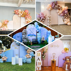 Little Elephant Floral Baby Shower Arch Backdrop Kit