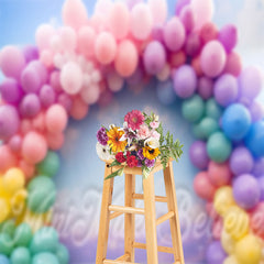 Lofaris Arch Balloon Blue Sky Birthday Cake Smash Backdrop