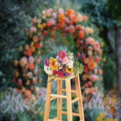 Lofaris Arch Flowers Green Space Wedding Backdrop For Event