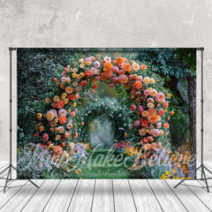 Lofaris Arch Flowers Green Space Wedding Backdrop For Event