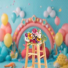 Lofaris Arch Submarine Balloon Birthday Cake Smash Backdrop