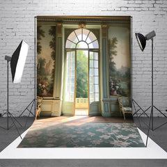 Lofaris Arch Window Door Vintage Green Photoshoot Backdrop