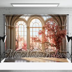 Lofaris Arched Door And Window Cherry Tree Spring Backdrop