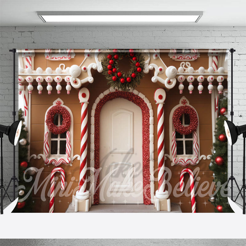 Lofaris Arched Door House Christmas Backdrop For Photography