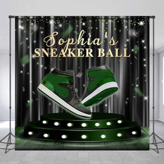 Lofaris Army Green Sneaker Party Backdrop With Custom Name