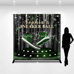 Lofaris Army Green Sneaker Party Backdrop With Custom Name