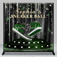 Lofaris Army Green Sneaker Party Backdrop With Custom Name