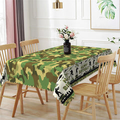 Lofaris Army Green Soldier Pattern Rectangle Tablecloth