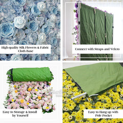 Lofaris Artificial Colorful Flower Wall Backdrop For Garden