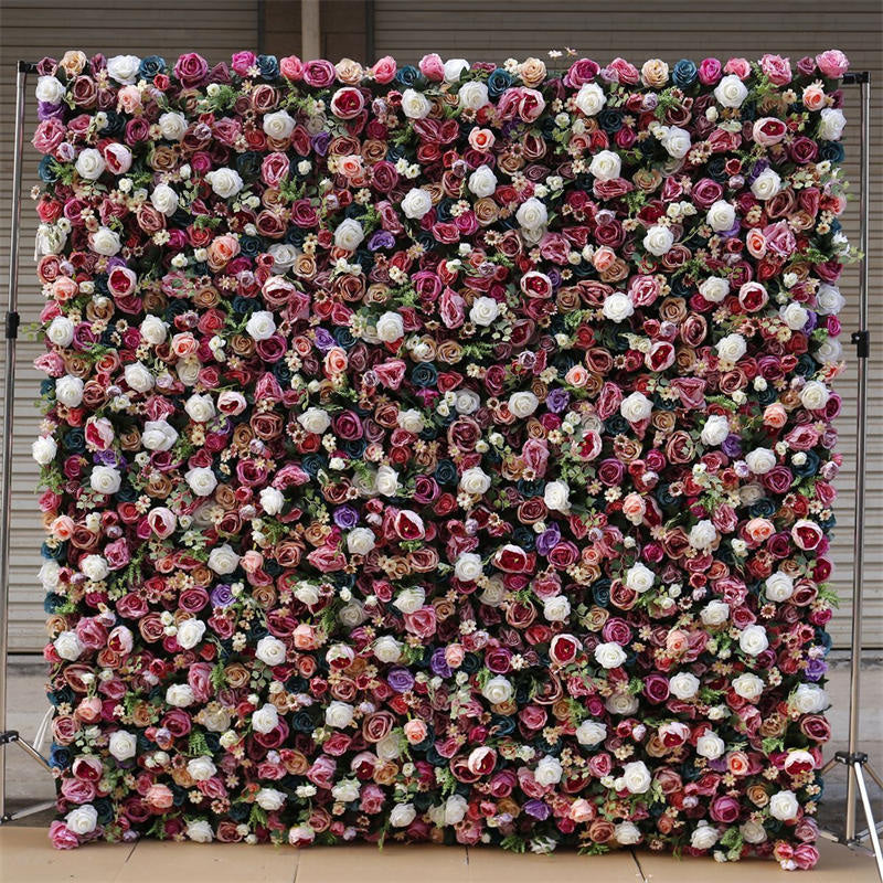 Lofaris Artificial Colorful Flower Wall Backdrop For Garden