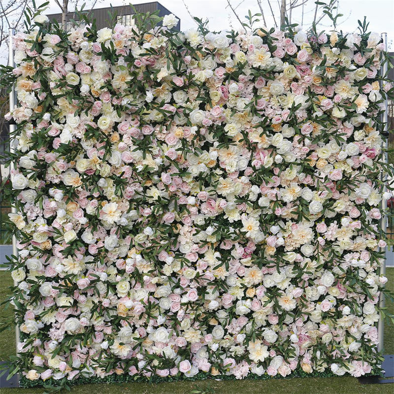 Lofaris Artificial Pink Beige Floral Wall Wedding Birthday Decor