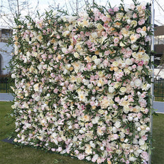 Lofaris Artificial Pink Beige Floral Wall Wedding Birthday Decor