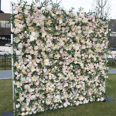 Lofaris Artificial Pink Beige Floral Wall Wedding Birthday Decor