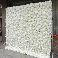 Lofaris Artificial White Flower Wall Bridal Shower Decor