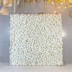 Lofaris Artificial White Flower Wall Bridal Shower Decor