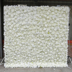 Lofaris Artificial White Flower Wall Bridal Shower Decor