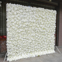 Lofaris Artificial White Flower Wall Bridal Shower Decor