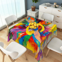 Lofaris Artistic Colorful Watercolor Vivid Square Tablecloth