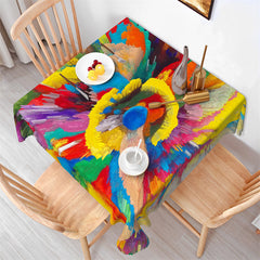 Lofaris Artistic Colorful Watercolor Vivid Square Tablecloth