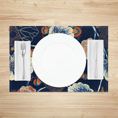 Lofaris Artistic Flowers Retro Dining Set Of 4 Placemats