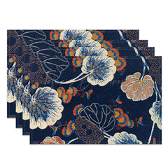 Lofaris Artistic Flowers Retro Dining Set Of 4 Placemats