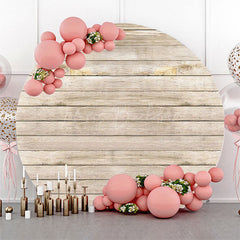 Lofaris Artstic Plank Wooden Circle Backdrop For Birthday