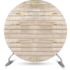 Lofaris Artstic Plank Wooden Circle Backdrop For Birthday