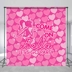 Lofaris Assorted Pink Heart Custom Birthday Party Backdrop