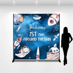 Lofaris Astronaut Universe Trip Custom Baby Shower Backdrop